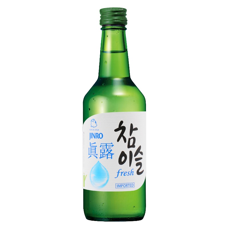 韩国原装进口 新真露竹炭烧酒清酒17.2度