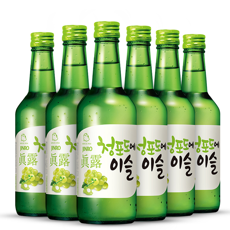 韩国烧酒韩国烧酒真露清酒原装进口蒸馏酒任选果味酒20瓶整箱装包邮送杯子清酒原装进口蒸馏酒任选果味酒